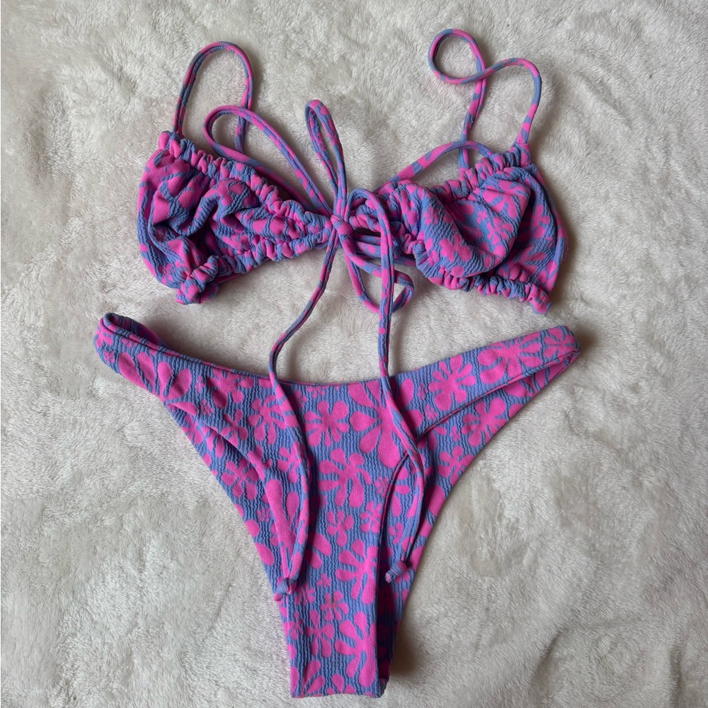 Kulani Kinis Vibrant Pink and Blue Bikini